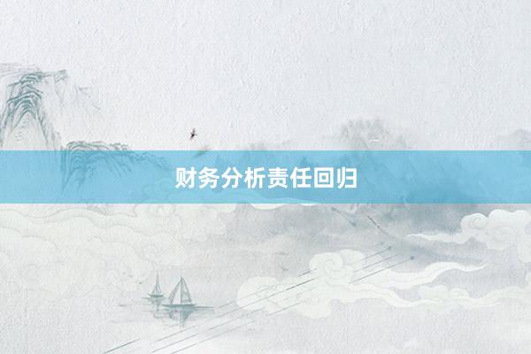 财务分析责任回归